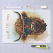 Funny Highland Koe die zonnebrillen draagt Tissuepapier (Craft)