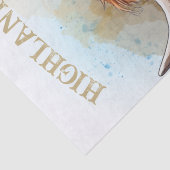 Funny Highland Koe die zonnebrillen draagt Tissuepapier (Detail)