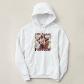 Funny Highland Koe Im Freaking Freezing Western Ch Hoodie (Design voorkant)