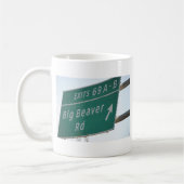 Funny HIghway Sign Big Beaver Road Exit 69 Koffiemok (Links)