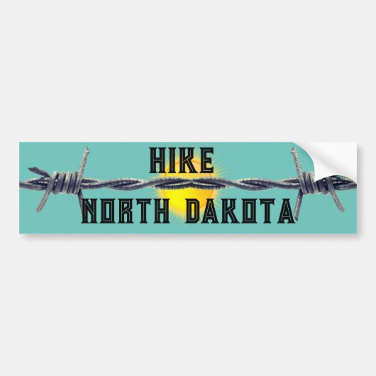 Funny Hike "jouw staat" en Barbed Wire Bumpersticker (Voorkant)
