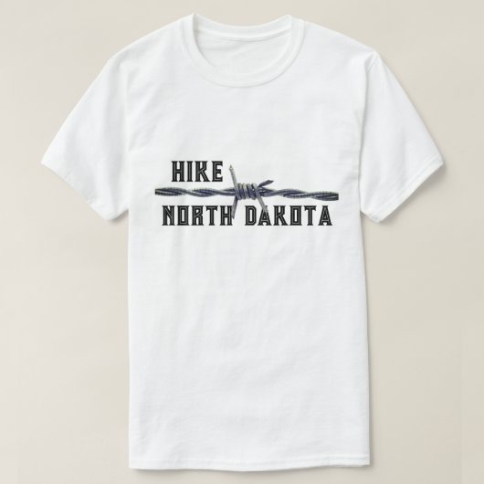 Funny Hike "your state" en Barbed Wire T-Shirt (Design voorkant)
