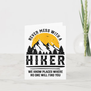 Funny Hiker Gift Hiking Lover Outdoor Quote Kaart