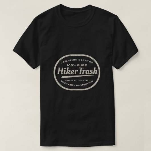 Funny Hiker Trash Logo Design voor lange afstand B T-shirt (Design voorkant)