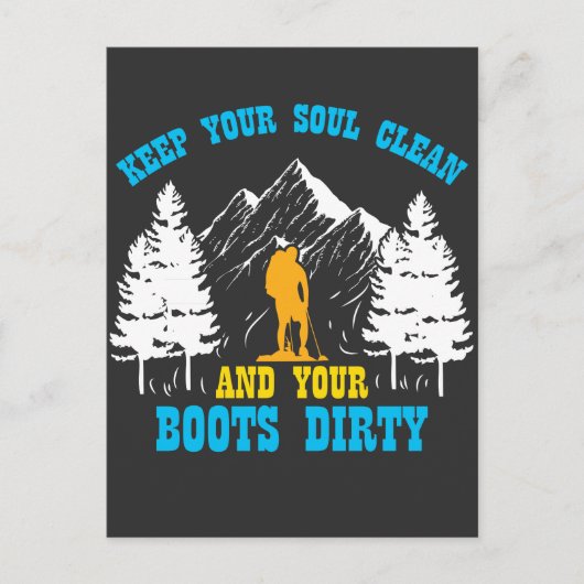 Funny Hiking and Camping Shirten for Men and Women Briefkaart (Voorkant)