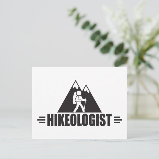 Funny Hiking Briefkaart (Staand voorkant)
