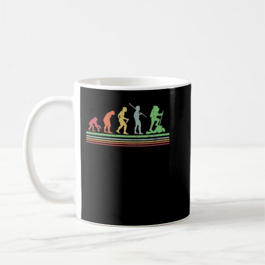 Funny hiking evolution t-shirt gift voor wandelaar koffiemok (Links)