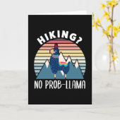 Funny Hiking Llama Mountain Hiker Alpaca Kaart (Gele Bloem)