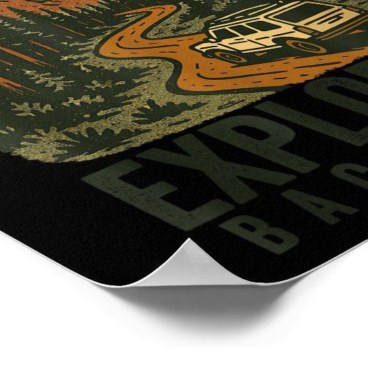 Funny Hiking Lost_ Nope Exploring Backroads Humor  Poster (Hoek)