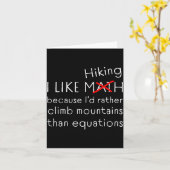 Funny Hiking Over Math Humor Mountains Vs Equation Kaart (Gele Bloem)