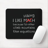 Funny Hiking Over Math Humor Mountains Vs Equation Muismat (Met muis)