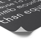 Funny Hiking Over Math Humor Mountains Vs Equation Poster (Hoek)