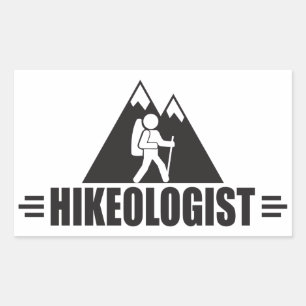 Funny Hiking Rechthoekige Sticker