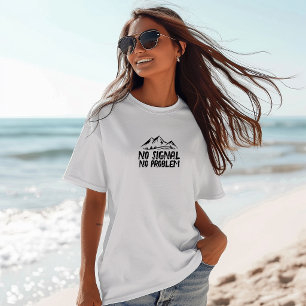Funny Hiking Shirt Geen Signaal Geen Probleem zwar