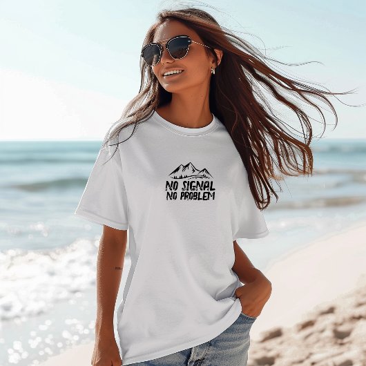 Funny Hiking Shirt Geen Signaal Geen Probleem zwar