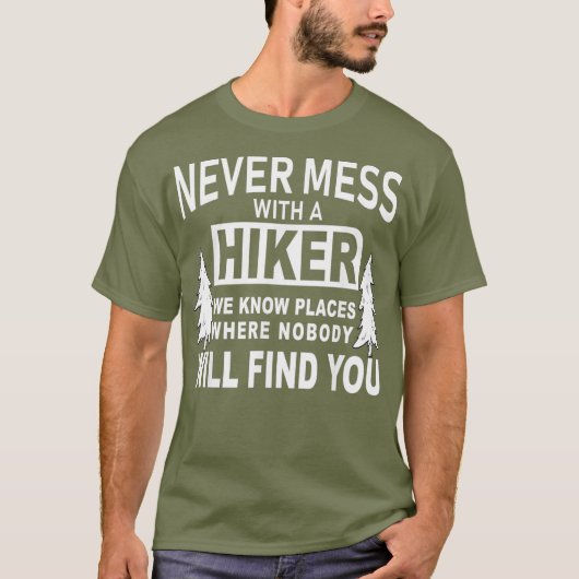 Funny Hiking Shirten - Nooit meer met een wandelaa T-shirt (Voorkant)
