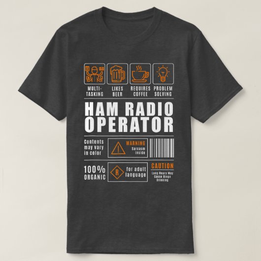 Funny Hilarious Ham Amateur Radio T-shirt (Design voorkant)