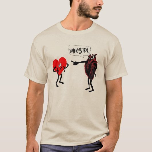 Funny Hilarious Medical Imposter Heart Design T-shirt (Voorkant)