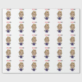 Funny Hillary Clinton Politieke Cartoon Cadeaupapier (Vlak)