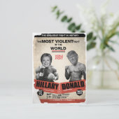 Funny Hillary Clinton versus de verkiezingen voor  Briefkaart (Staand voorkant)