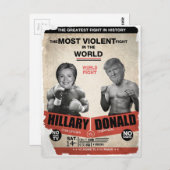 Funny Hillary Clinton versus de verkiezingen voor  Briefkaart (Voorkant / Achterkant)