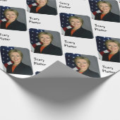 Funny Hillary "Scary Plotter"-pakpapier Cadeaupapier (Hoek)