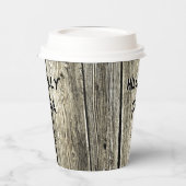 Funny Hillbilly China Faux Knotty Pine Rustic Papieren Bekers (Links)