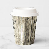 Funny Hillbilly China Faux Knotty Pine Rustic Papieren Bekers (Rechts)