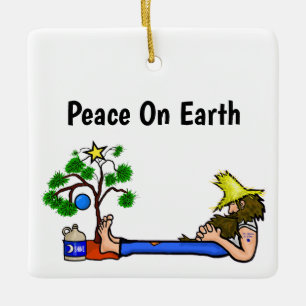 Funny Hillbilly en Santa Moonshine Ornament