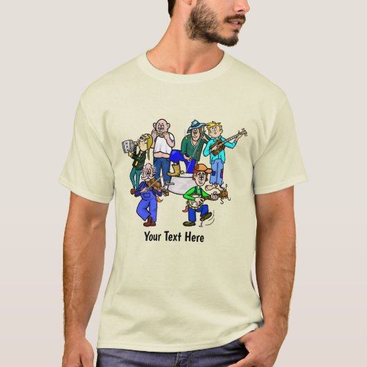 Funny Hillbilly Jug Band T-Shirt past het aan! (Voorkant)