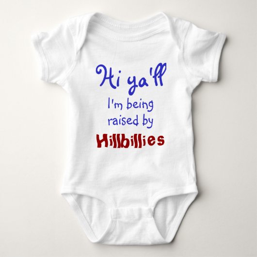 Funny hillbilly-tekst romper (Voorkant)