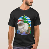 Funny Himalayan Cat Santa Christmas Tree Decor T-shirt (Voorkant)