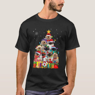 Funny Himalayan Christmas Tree Cute Pet Cat Lover T-shirt