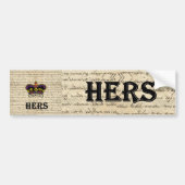 Funny hing text & crown bumpersticker (Voorkant)