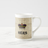 Funny hing text & crown porselein kop (Rechts)