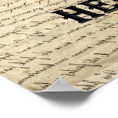 Funny hing text & crown poster (Hoek)