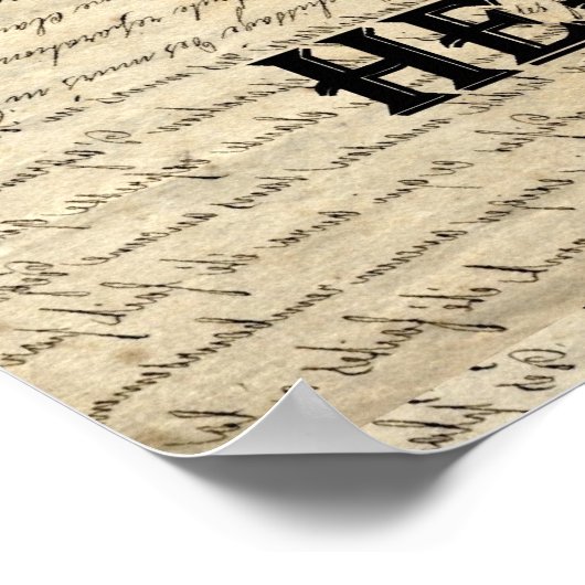 Funny hing text & crown poster (Hoek)