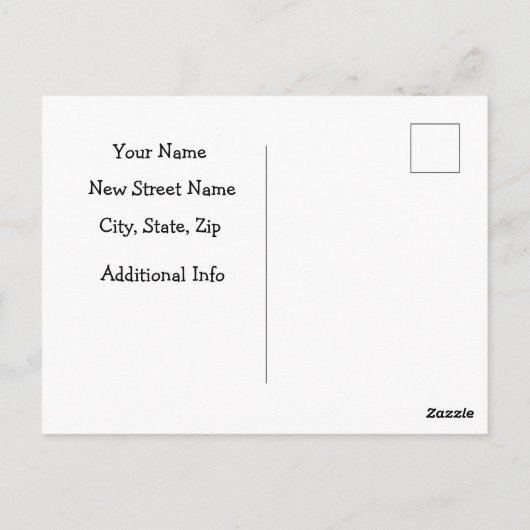 Funny Hip and Cool Cat Moving Briefkaart (Achterkant)