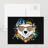 Funny Hip-Hop Polar Beer Afbeelding Briefkaart (Voorkant / Achterkant)