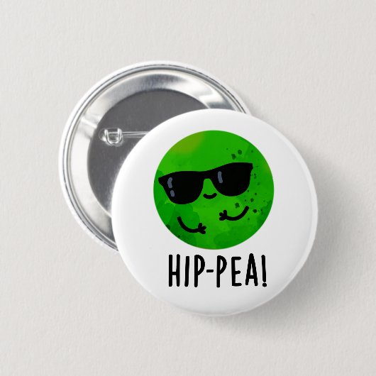 Funny Hip Pea Pun Ronde Button 5,7 Cm (Voorkant /achterkant)