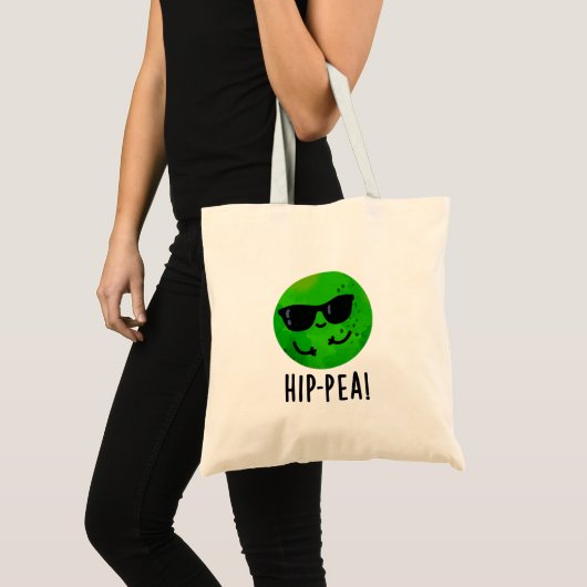 Funny Hip Pea Pun Tote Bag (Voorkant (product))