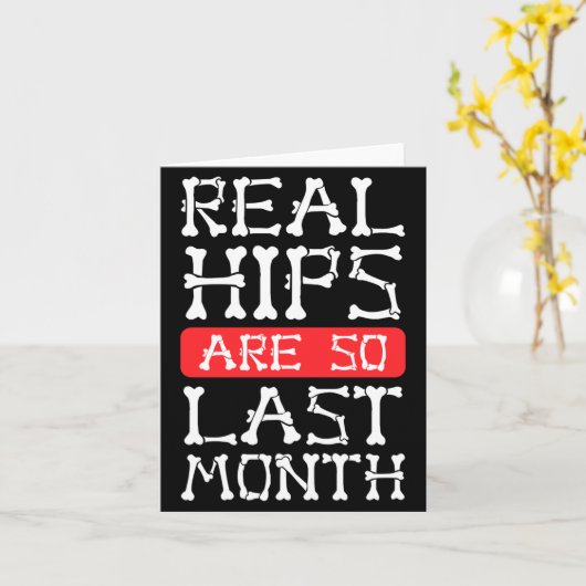 Funny Hip Replacement Bones Surgery Recovery  Kaart (Gele Bloem)