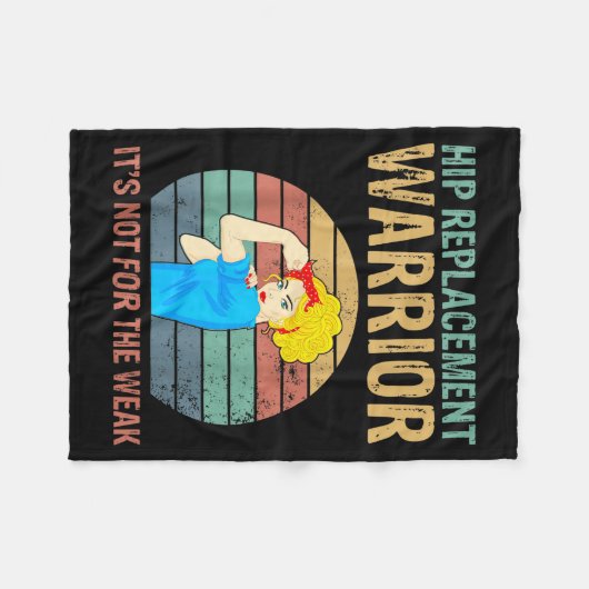 Funny Hip Replacement Warrior New Prosthetic Women Fleece Deken (Voorkant (Horizontaal))