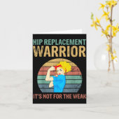 Funny Hip Replacement Warrior New Prosthetic Women Kaart (Gele Bloem)