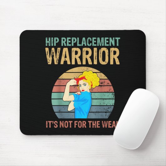 Funny Hip Replacement Warrior New Prosthetic Women Muismat (Met muis)