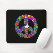 Funny Hipe Flower Wer Peace Sign Tee  Muismat (Met muis)