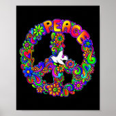 Funny Hipe Flower Wer Peace Sign Tee Poster (Voorkant)