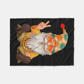 Funny Hipe Gnome Peace Sign Gnomes Lovers Men Wome Fleece Deken (Voorkant (Horizontaal))