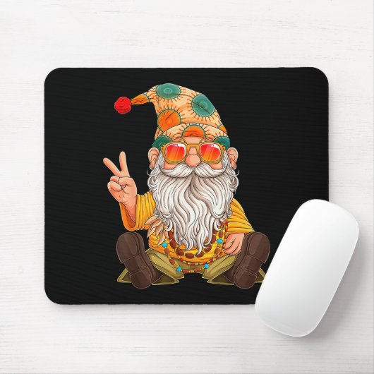 Funny Hipe Gnome Peace Sign Gnomes Lovers Men Wome Muismat (Met muis)