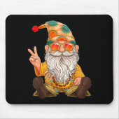 Funny Hipe Gnome Peace Sign Gnomes Lovers Men Wome Muismat (Voorkant)
